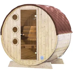 WOLFF FINNHAUS Fasssauna »Mini«, Fichtenholz, beige, 3 Personen