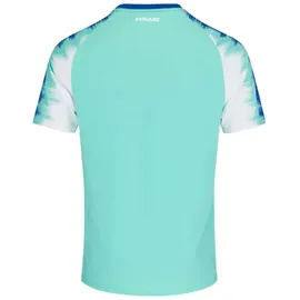 Head Racket Topspin Kurzarm-t-shirt - Turquoise / Prin - S