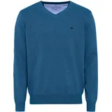 FYNCH-HATTON Pullover mit V-Ausschnitt, blau XXXL