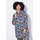 Angel Of Style by Happy Size Hemdbluse farbiges Tiger-Muster Blau 50