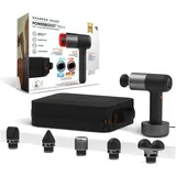 Sharper Image Fitness Massagepistole PowerBoost Pro mit Kälte-/Wärmefunktion. 6 Massageköpfen SCHWARZ No Size