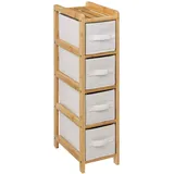 5five simply smart 5five - feines Regal mit 4 körben Tidy Box aus Bambus