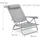 Relaxdays Liegestuhl 58 x 80 x 76,5 cm grau klappbar