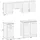 roe furniture Küchenzeile 180 cm Braun/Weiß