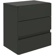 CARO-Möbel Nachtschrank Anno 42 x 47 x 30 cm Schwarz