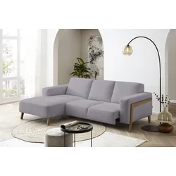 Ecksofa EXXPO - SOFA FASHION "Starr, modern und klassisches Design, hochwertige Verarbeitung, bequem", lila, B:250cm H:84cm T:163cm, Sofas, L-Form, wahlw. elektrische Sitztiefenverstellung, Massivholzfüße