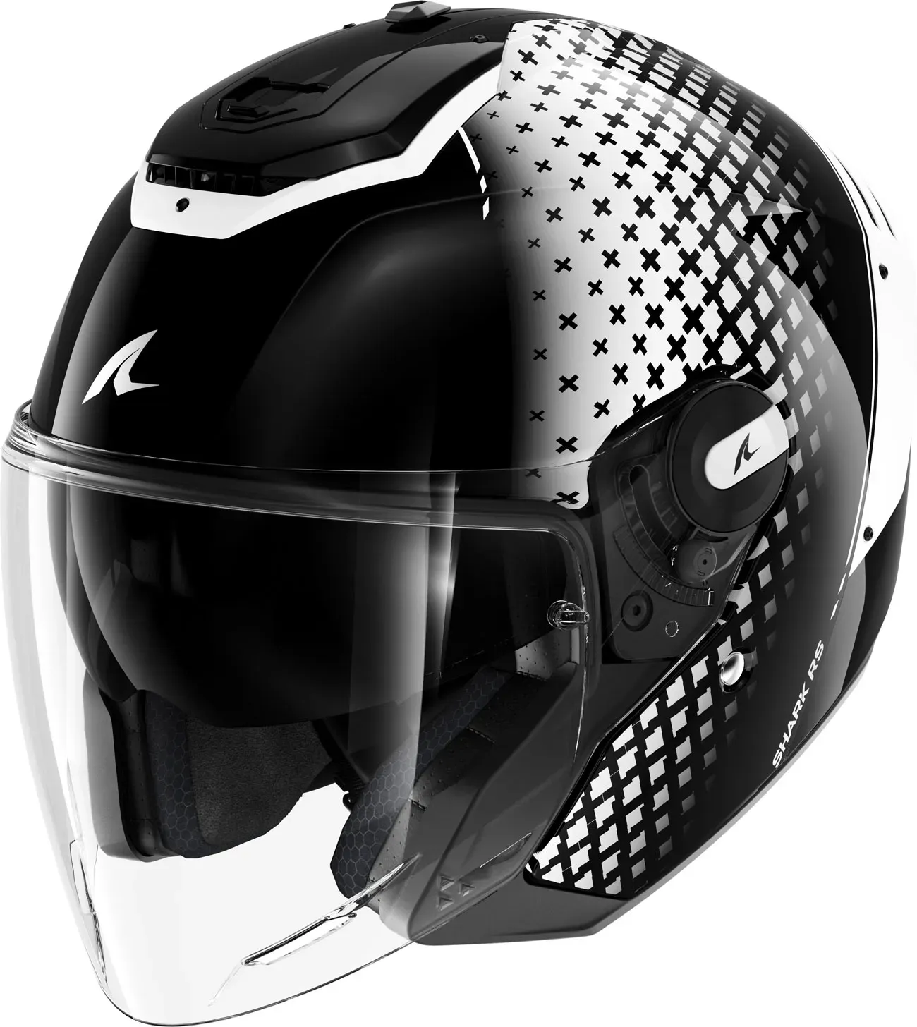 Shark RS Jet Stride, casque à réaction - Noir/Blanc - S