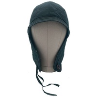 Outbacker Flat Cap Fliegermütze mit Ohren zum hochklappen oder zubinden Wind & wasserfest Gesteppt & Gefüttert, Wind- und Wasserfest schwarz M I 57-59 cm