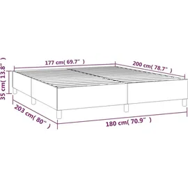 vidaXL Boxspringbett 180 x 200 cm Creme