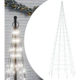 vidaXL LED-Weihnachtsbaum für Fahnenmast 550 LEDs Kaltweiß, 300 cm