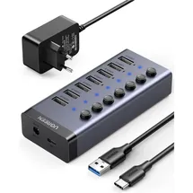 UGREEN Usb-c auf 7-Port USB-A 3.0 Hub Dc 12 V EU