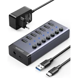 UGREEN Usb-c auf 7-Port USB-A 3.0 Hub Dc 12 V EU