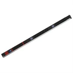 BACHMANN BN0500 19 PDU 1HE 18xC13 3xC19, Leistungsmessung, Anschluss CEE 3x16A, rot"