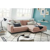 KAWOLA Ecksofa CARA Sofa Recamiere rechts Cord rosa