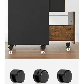 VASAGLE Rollcontainer 3 Schubladen 40 x 40 x 60 braun-schwarz