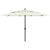vidaXL Sonnenschirm mit Aluminium-Mast Ø 350 cm sand