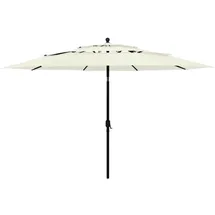 vidaXL Sonnenschirm mit Aluminium-Mast Ø 350 cm sand