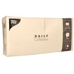 PAPSTAR Servietten Daily Collection champagner 2-lagig 16,0 x 16,0 cm 150 St.