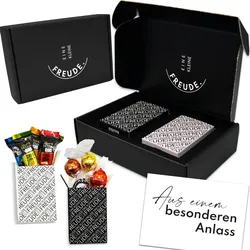 Geschenkbox-24 EINE KLEINE FREUDE. | Einzigartige „BESONDERER ANLASS“ Geschenkbox mit feinster Lindt Schokolade, Hello Pralinen & Grußkarte