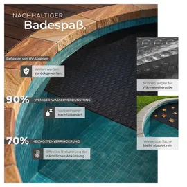 Tectake Pool-Solarfolie Schwarz 455 cm