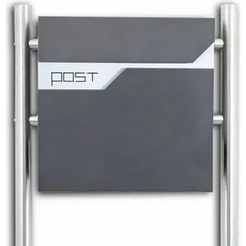 BITUXX Design Standbriefkasten 16770 Graphit inkl. Zeitungsfach