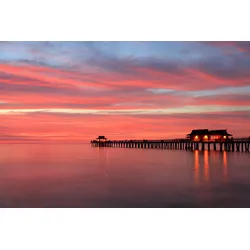 Fototapete PAPERMOON "HOLZ-BRÜCKE-STEG MEER OZEAN SEE STRAND SONNE THAILAND", bunt, B:5,00m L:2,80m, Vlies, Tapeten