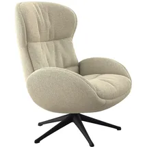flexlux Relaxsessel Haze Leder/Polyester 70 x 104 x 79 cm Beige drehbar