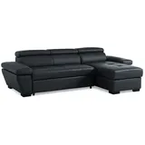 Ecksofa Leder mit Schlaffunktion - Ecke Rechts - Weiß - JONOVA