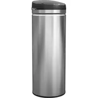 HOMCOM-Sensor-Mülleimer-Edelstahl, Kunststoff-30,5L x 30,5B x 85H cm-Silber - Silber
