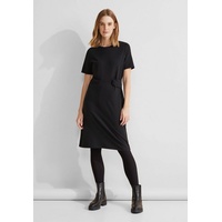 STREET ONE Damen A143923 Festliches Jersey Kleid, Schwarz, 44