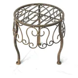 DanDiBo Ambiente DanDiBo Blumenhocker Metall Braun Rund 30 cm Blumenständer 140129 M Beistelltisch Pflanzenständer Klein