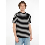 Tommy Jeans T-Shirt »TJM REG EASY STRIPE TEE«, mit mehrfarbigen Streifen, Gr. XXL, Black / Multi, , 72783349-XXL