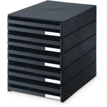 Styro styroval Pro, 10 Schubladen, offen, Schwarz