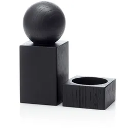 applicata - Twist Salz- und Pfeffer-Set, Eiche schwarz gebeizt