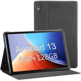 Wainyok Tablet 10.1 Zoll Android 13 : Octa-Core Prozessor 2.0GHz, 6GB RAM 128GB ROM (1TB TF) | 2.4G/5G WiFi, Google GMS Bluetooth5.0 Dual Kameras Grau