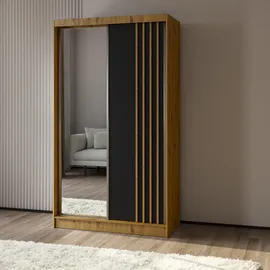 masseno Schwebetürenschrank NELVIA 120 x 216 x 61 cm Braun