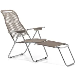 JAN KURTZ Spaghetti Armlehnsessel Aluminium/PVC-Band - Silber