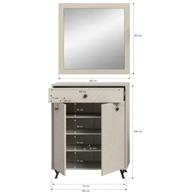 Möbel Boss Notes Garderobenkombination 80 x 190 x 35 cm sandbeige