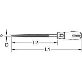 KS Tools Rundfeile Hieb 1 360 mm (9627201)