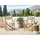 Beliani Gartenstühle 2er Set Gartenstuhl 50 x 50 x 91 cm hellbraun/grau/hellrosa