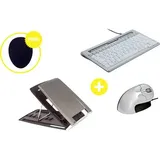 Bakker Elkhuizen BakkerElkhuizen Homeworking Box Essential Plus DE Home Office-Set Höhen-Bereich: 11 bis 19 cm Grau