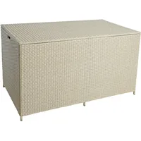 Estexo - Auflagenbox XXL Kissenbox Gartenbox Box Aufbewahrungsbox Beige