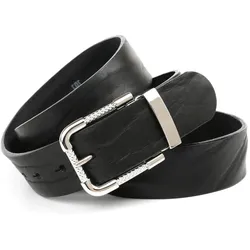 Ledergürtel ANTHONI CROWN, Damen, Gr. 100, schwarz, Leder, unifarben, Gürtel, Vollledergürtel in schwarz