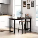 Homcom Barhocker 42 x 42 x 65 cm Braun/Schwarz