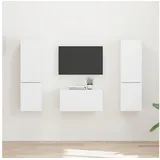vidaXL TV-Schrankset 5 pcs Weiß Holzwerkstoff