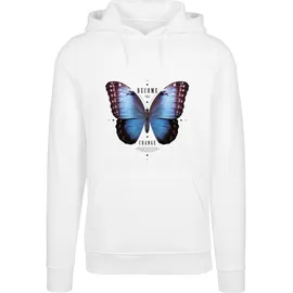 Mister Tee Become The Change Butterfly Kapuzenpullover White XL