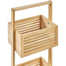 Beliani Regal Waverly Bambusholz Hellbraun