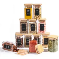 Luxuskollektion Gewürzgläser Bambusdeckel 250 ml 12 St.