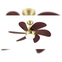 Westinghouse Turbo Swirl 76 cm Deckenventilator messing seidematt/mahagoni mit Licht