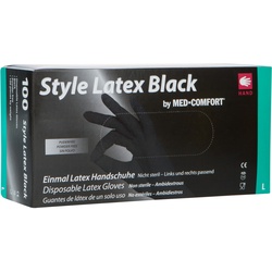 Style Latex Black Einmalhandschuhe puderfrei
